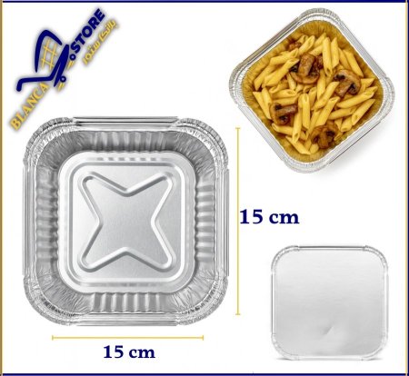 صحن قصدير مربع